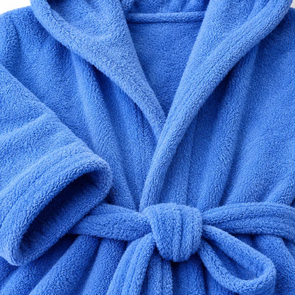 Peignoir homme coton bleu