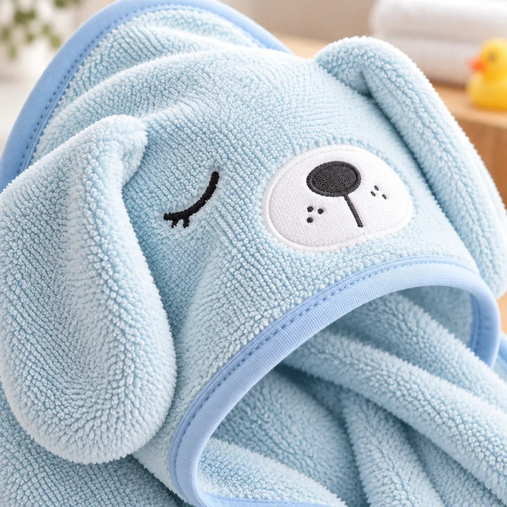 Peignoir bébé avec capuche