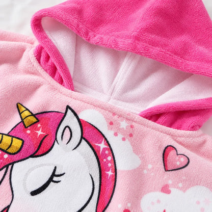 Cape de bain licorne