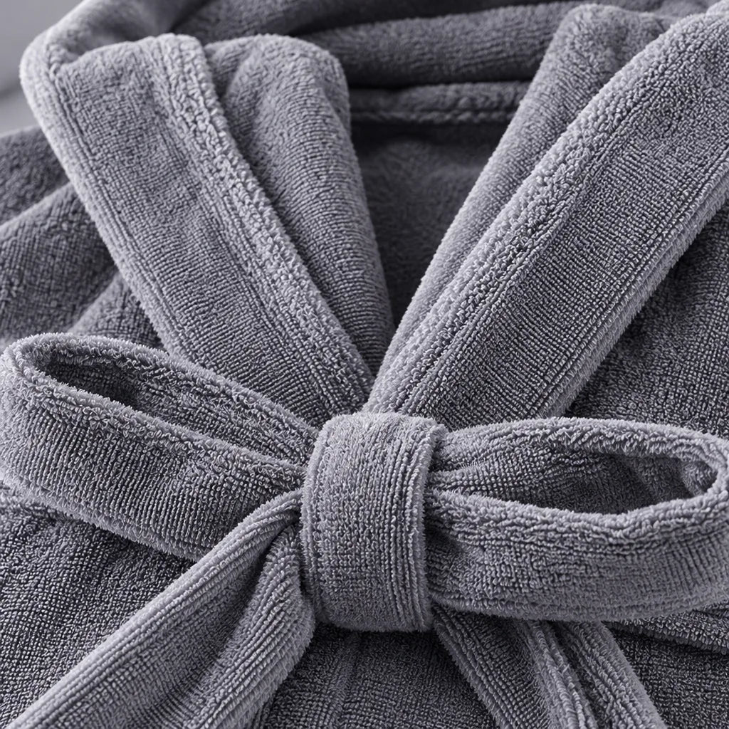 Peignoir homme long gris