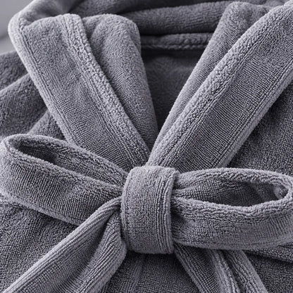 Peignoir homme long gris
