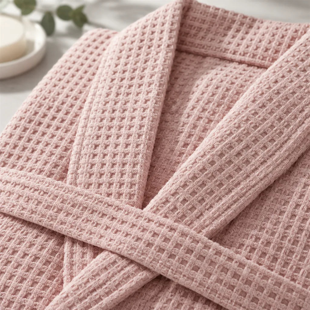 Peignoir Kimono Coton Gaufre