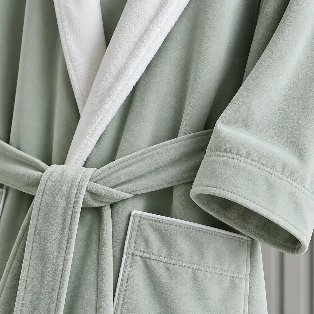 Peignoir kimono absorbant vert