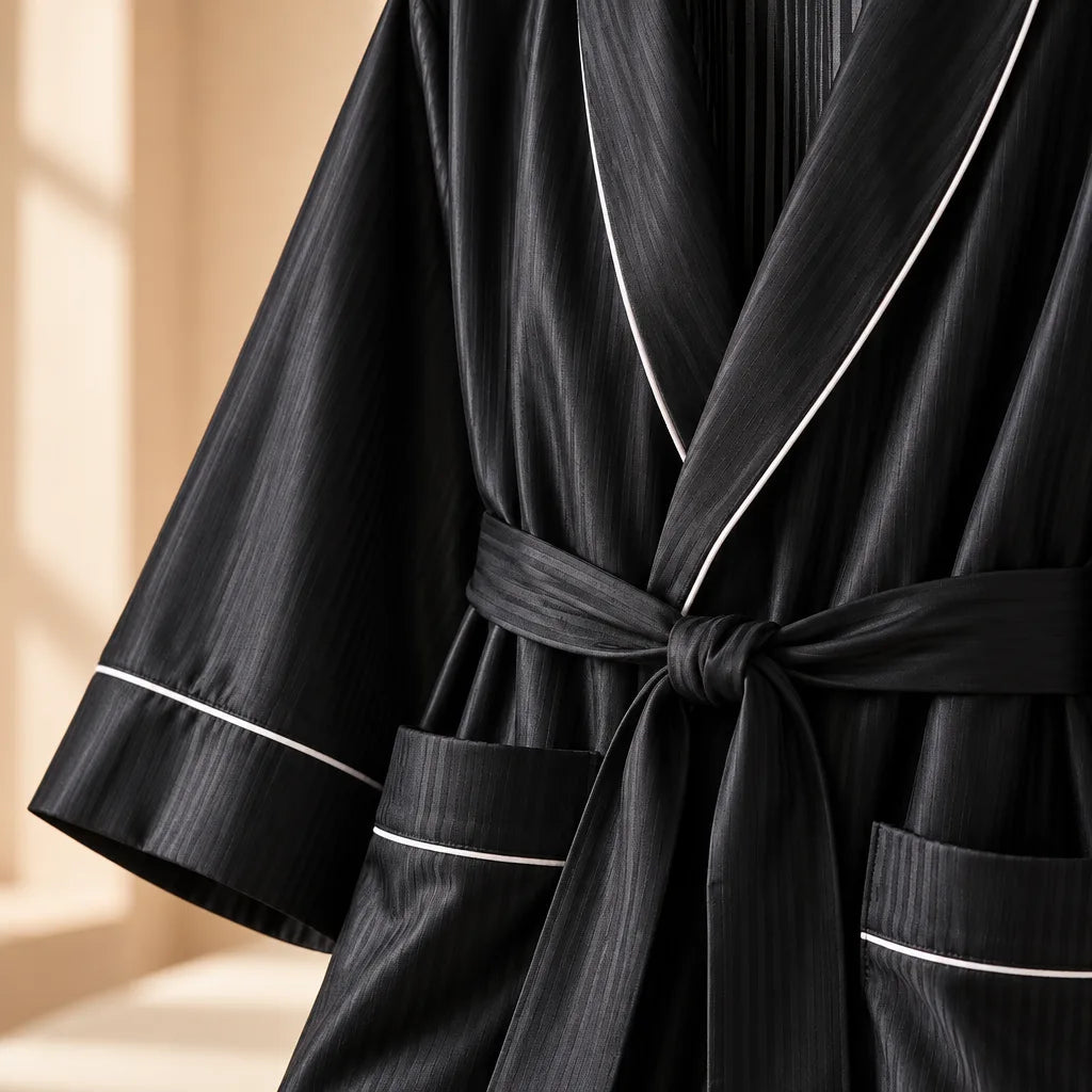 Peignoir kimono unisexe satin