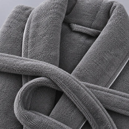 Peignoir coton éponge gris