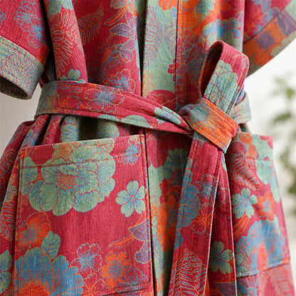 Peignoir kimono coton multicolore