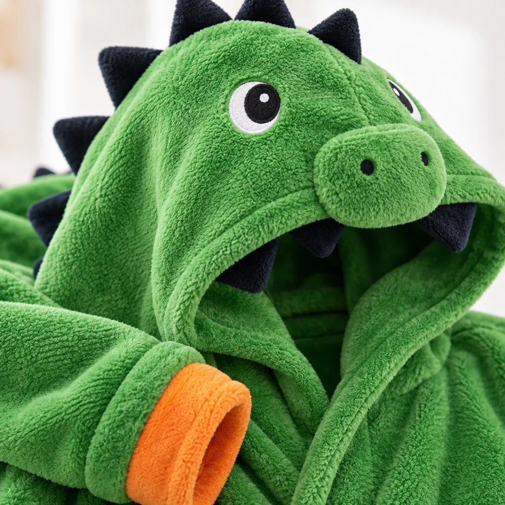 Peignoir dinosaure enfant flanelle