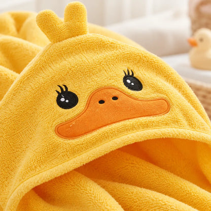 Serviette bébé capuche canard