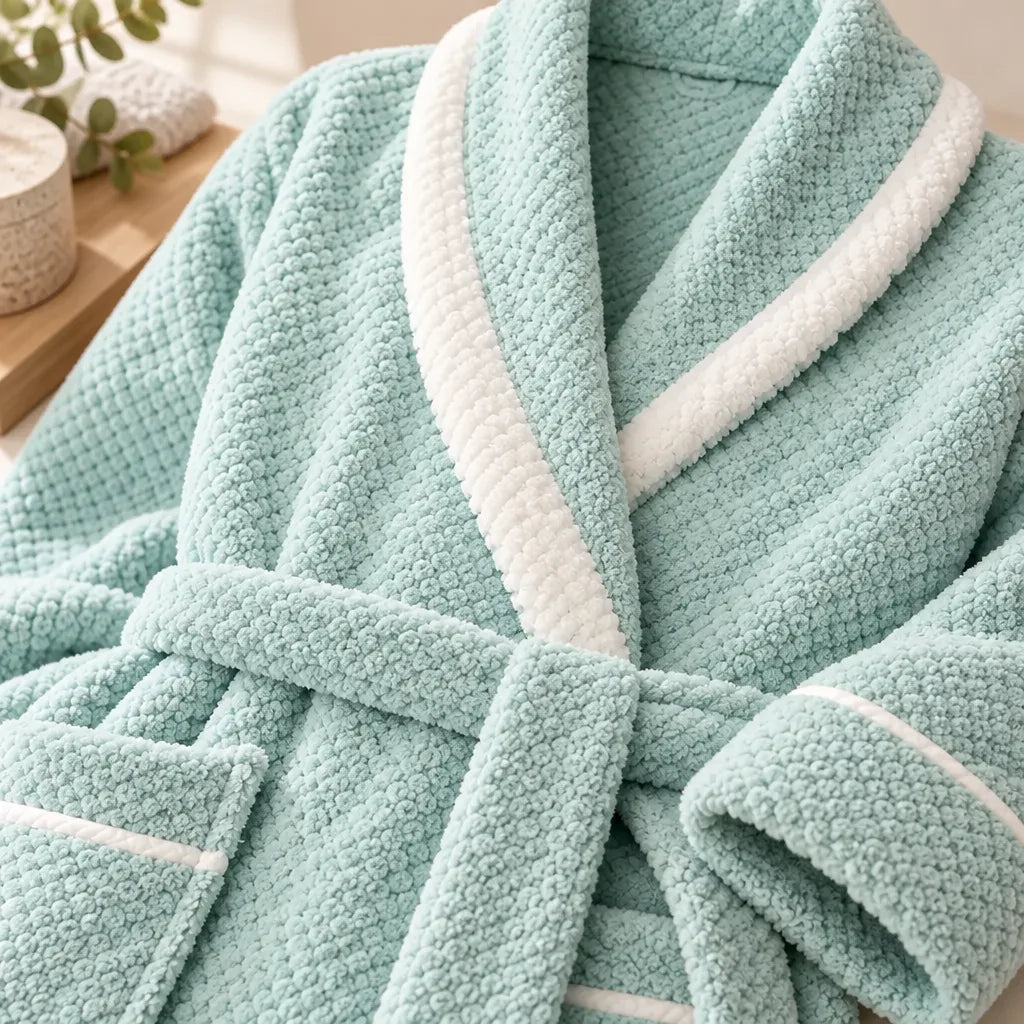 Peignoir éponge long unisexe