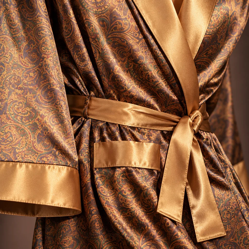 Peignoir kimono homme satin