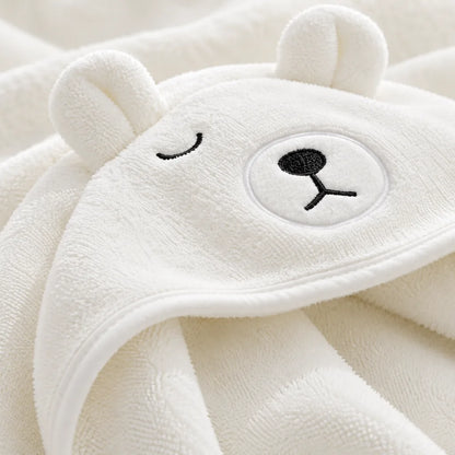 Serviette bébé capuche ours