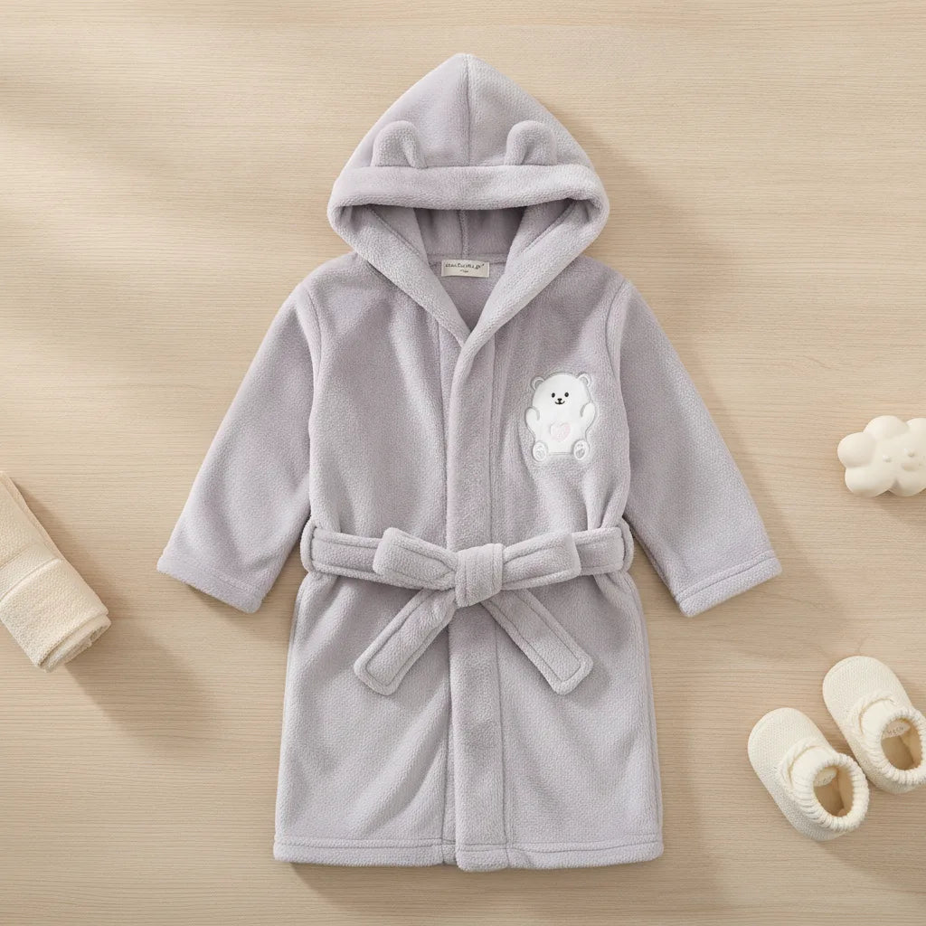 Peignoir bébé panda capuche