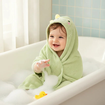 Peignoir bébé avec capuche