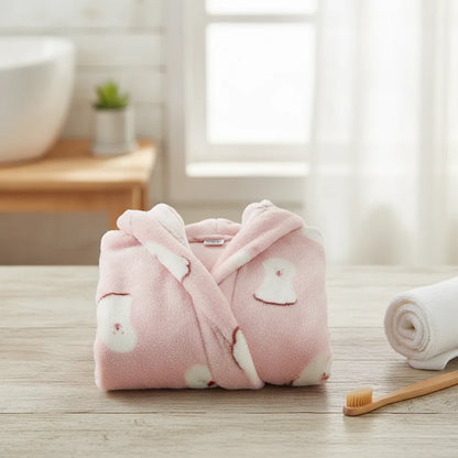 Peignoir enfant motif lapin