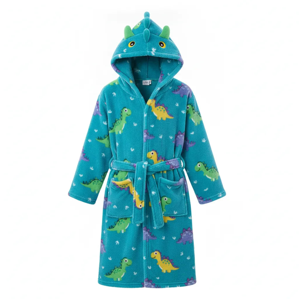 Peignoir dinosaure enfant flanelle