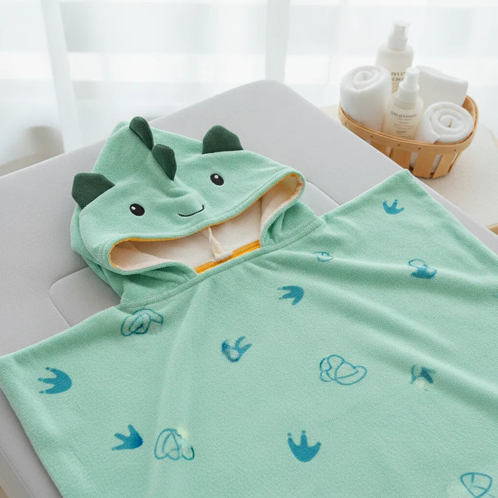 Cape de bain dinosaure