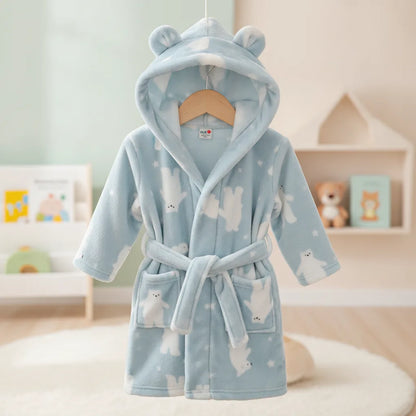 Peignoir bébé panda capuche