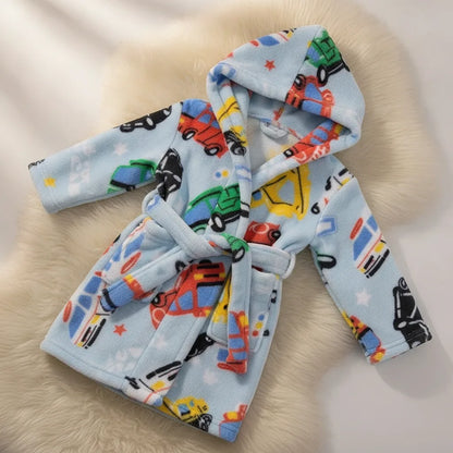Peignoir enfant flanelle capuche
