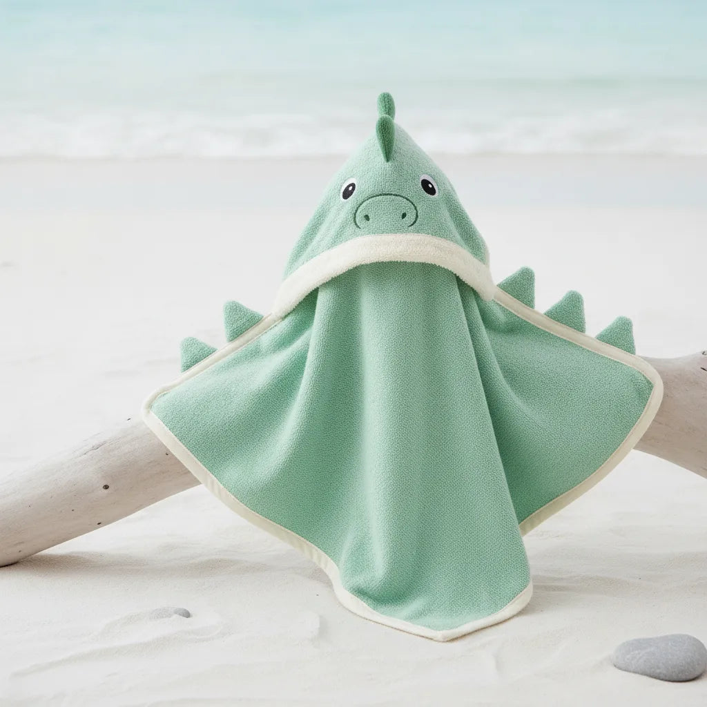 Cape de bain dinosaure