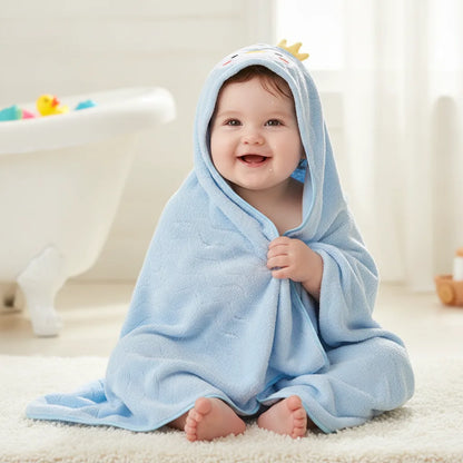 Peignoir bébé avec capuche