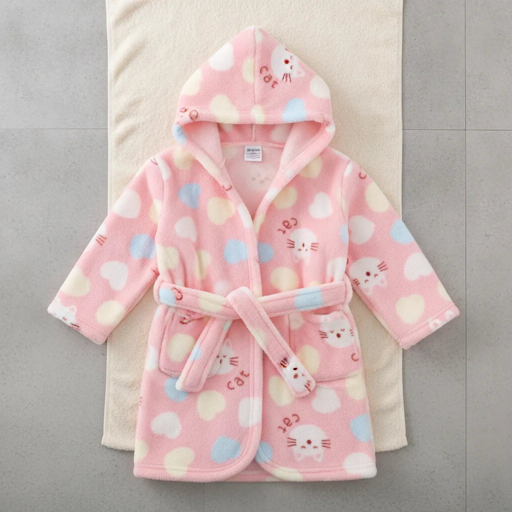 Peignoir enfant motif lapin