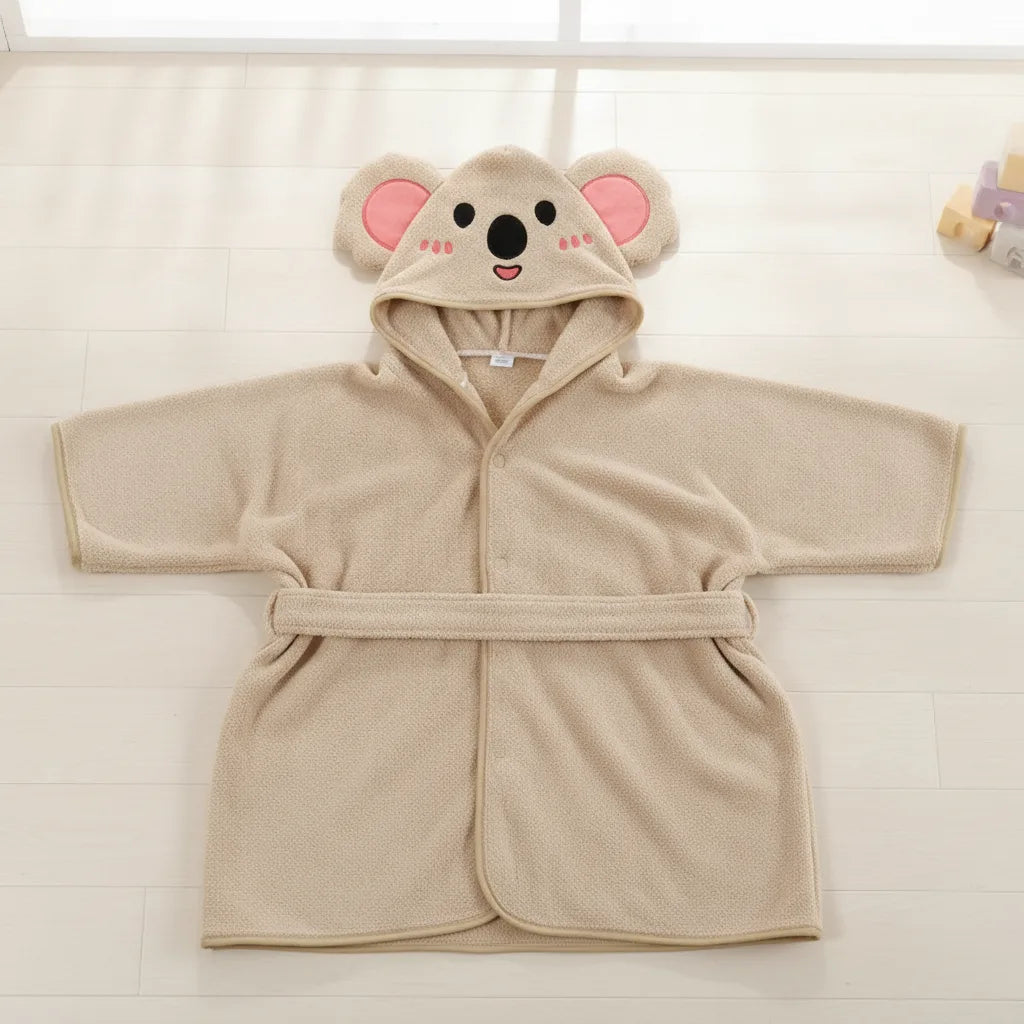 Peignoir bébé avec capuche