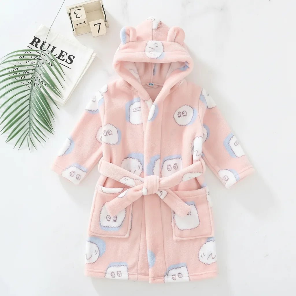 Peignoir bébé panda capuche