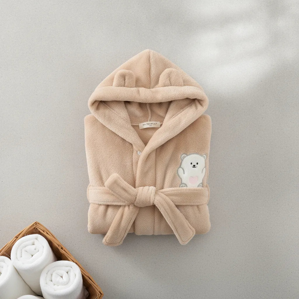 Peignoir enfant motif lapin