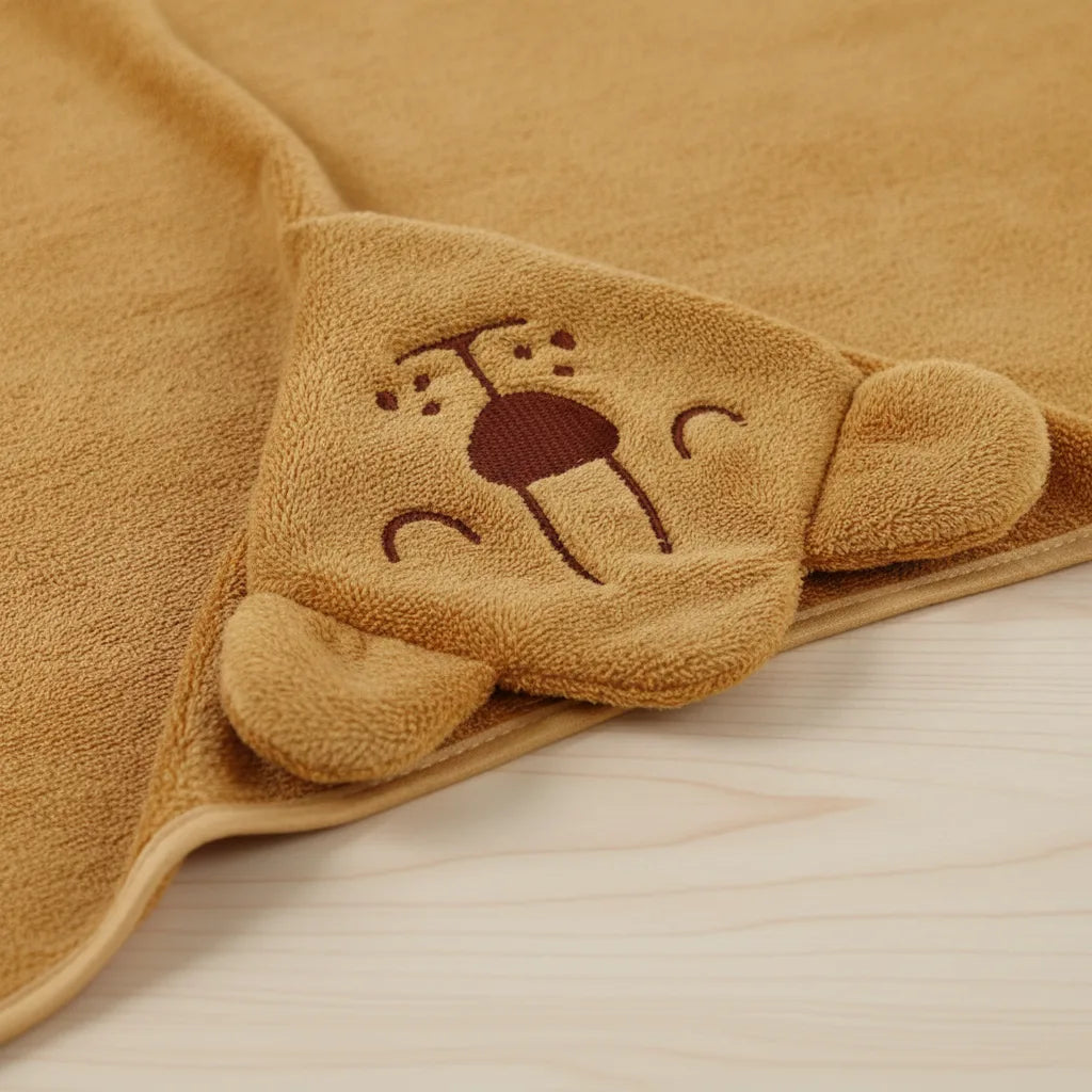 Peignoir bébé avec capuche