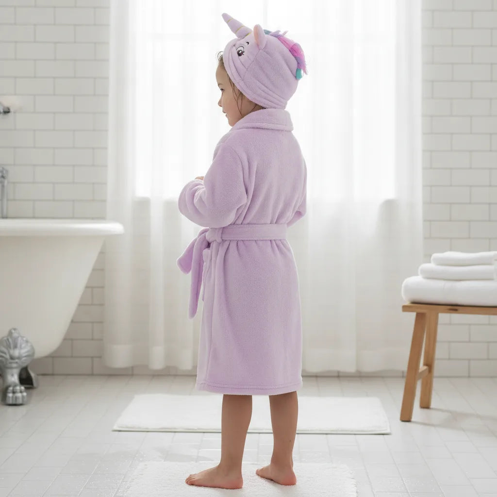 Peignoir enfant motif lapin