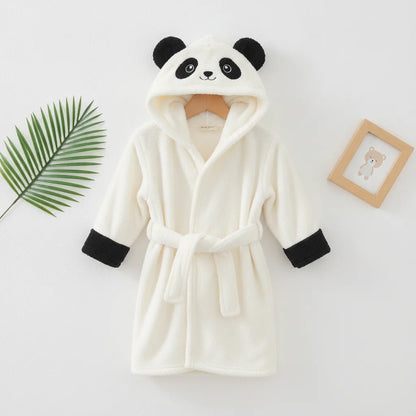 Peignoir bébé panda capuche