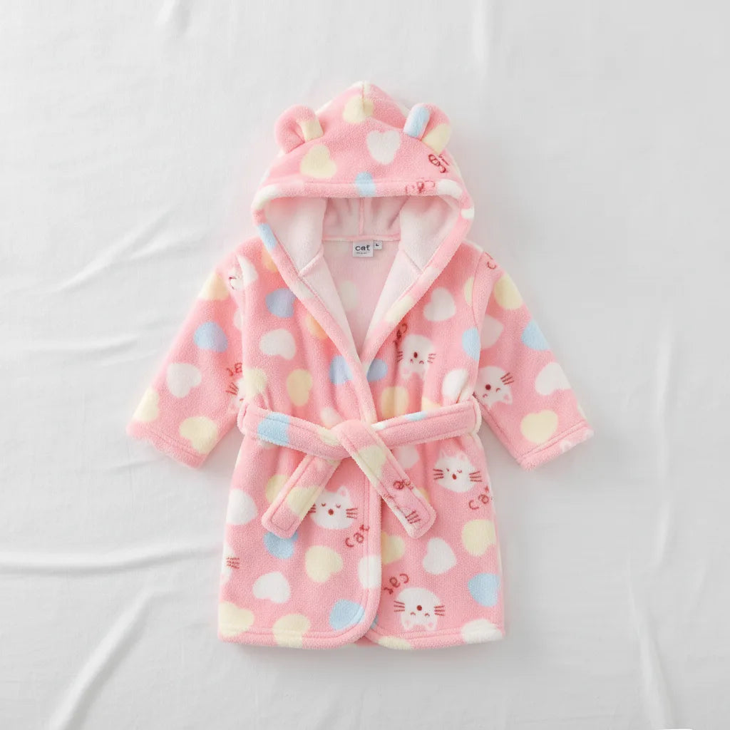 Peignoir bébé panda capuche