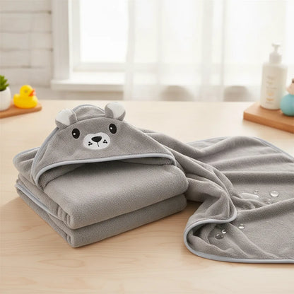 Peignoir bébé avec capuche