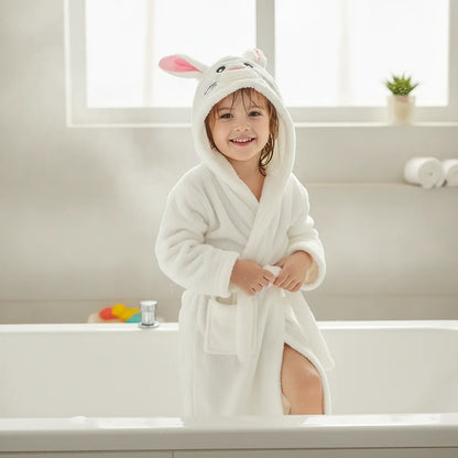 Peignoir enfant motif lapin