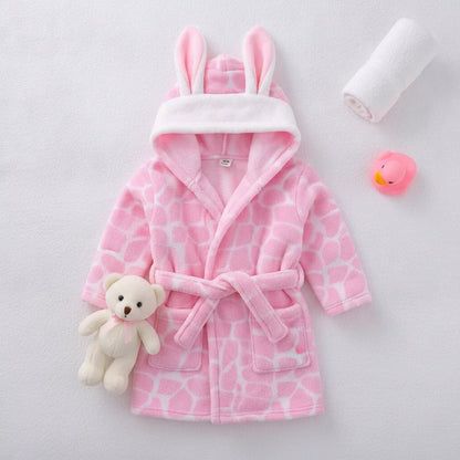 Peignoir enfant motif lapin