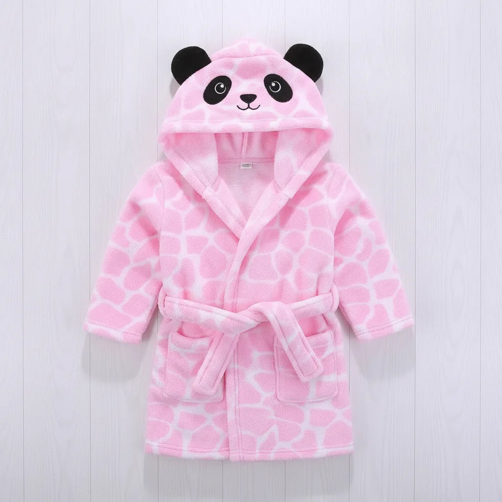Peignoir bébé panda capuche