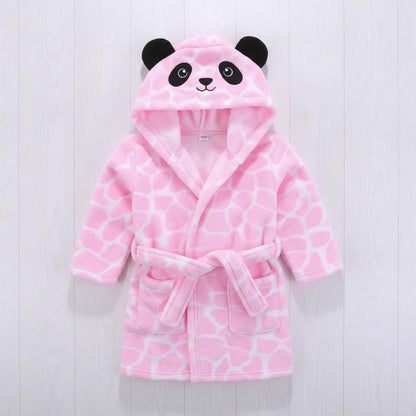 Peignoir bébé panda capuche