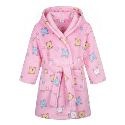 Peignoir enfant flanelle capuche