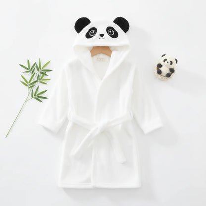 Peignoir bébé panda capuche