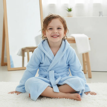 Peignoir enfant motif lapin