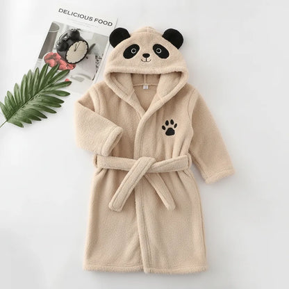Peignoir bébé panda capuche