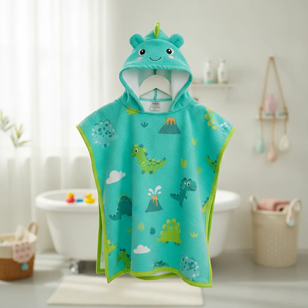 Cape de bain dinosaure