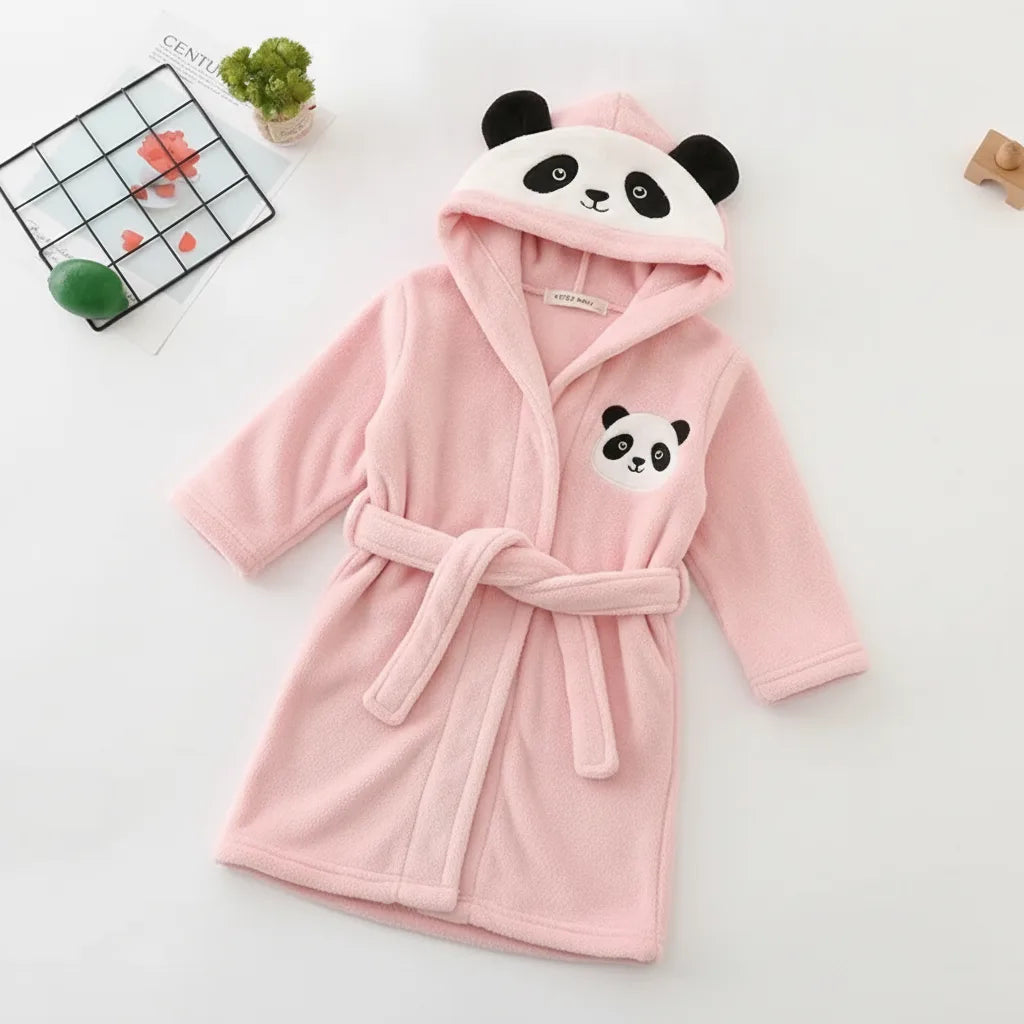 Peignoir bébé panda capuche
