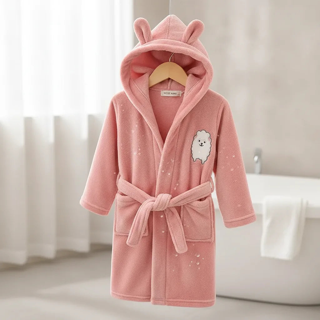 Peignoir enfant motif lapin