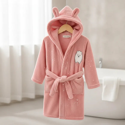 Peignoir enfant motif lapin