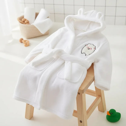 Peignoir bébé panda capuche
