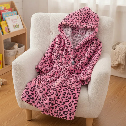 Peignoir enfant flanelle capuche