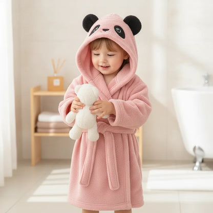Peignoir bébé panda capuche