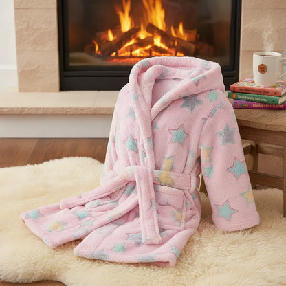 Peignoir enfant flanelle capuche