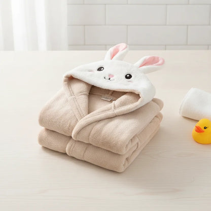Peignoir enfant motif lapin